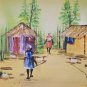 Original Ambroise Domec Haitian Countryside Landscape Folk Art Painting Haiti