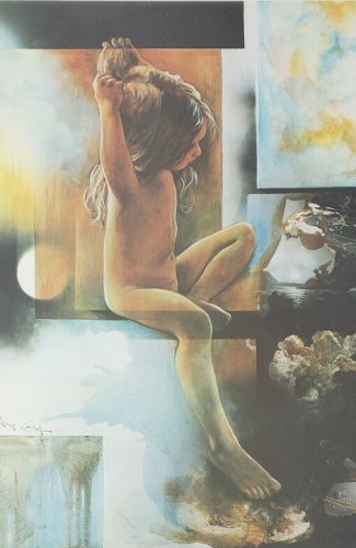 Rare Signed Jonas Gerard - Horizons Edge 54/350 Young Girl Color Litho Art Print