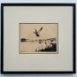 Signed Churchill Ettinger Mallard Duck Goose Framed Art Etching Maine Vermont