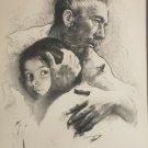 RARE SIGNED & NUMBERED 65/150 SANDU LIBERMAN FATHER & DAUGHTER LITHO ART PRINT RARE SIGNED & NUMBERED 65/150 SANDU LIBERMAN FATHER & DAUGHTER LITHO ART PRINT