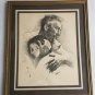 RARE SIGNED & NUMBERED 65/150 SANDU LIBERMAN FATHER & DAUGHTER LITHO ART PRINT