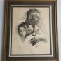 RARE SIGNED & NUMBERED 65/150 SANDU LIBERMAN FATHER & DAUGHTER LITHO ART PRINT