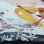 WOW! 1983 Rare Signed Morris Katz Art Textured Oil Painting on Masonite Board
