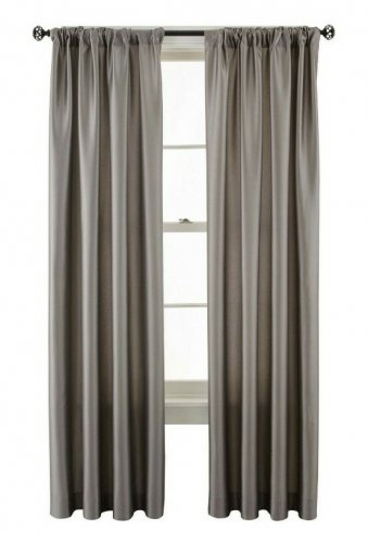 (1) JCPENNEY Studio FINLEY Rod Pocket Back Tab Steeple Grey Curtain 50X84 Panel