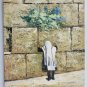 Signed MOSHE KATZ Rabbi Praying at Wailing Wall Jerusalem Judaica Art Painting