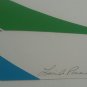 Rare 1985 Hand Signed Lisa A. Pomerantz Sailings Yachts Mixed Media Collage Art