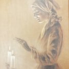 Rare Signed Woman Shabbat Shabbos Candles Judaica Jewish Israel Hebrew Art Print Rare Signed Woman Shabbat Shabbos Candles Judaica Jewish Israel Hebrew Art Print