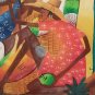 Signed W. Nelson Haitian Art Village Painting Haiti Galeria De Arte Jose Diaz