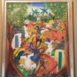Signed W. Nelson Haitian Art Village Painting Haiti Galeria De Arte Jose Diaz
