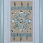 Original "Buffalo People" Navajo Signed Native Indian Sand Painting Framed Art