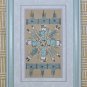 Original "Buffalo People" Navajo Signed Native Indian Sand Painting Framed Art