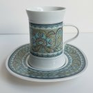 Rare & Vintage Sango Rubaiyat Quadrille 7015 Tea Cup & Saucer Set Made In Japan