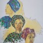 (5) Vintage & RARE David Kibuuka African Art Black Memorabilia Prints on Board