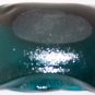 Vintage 1950's Blenko Aqua Green Color Handmade Sculptured Glass Square Display