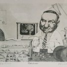 Charles Bragg ORTHODONTIST - FIRST EDITION - PROOF Lithograph Art