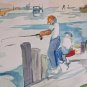 RARE SIGNED AUDREY SPITZMILLER LARGE WATERCOLOR PAINTING  FLORIDA LISTED ARTIST