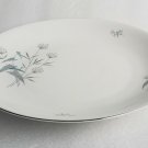 (4) Royal Heiden RHE3 Dinner Plates Aqua & Gray Flowers Bavaria Germany China