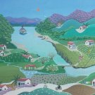 1998 Signed Lorival Viegas Afro Brazil Brasil Naif Art Painting Sao Paulo