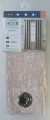 NEW (1) JCP Home Sullivan PINK BLUSH Blackout Grommet Curtain Panel 50 BY 84