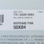 NEW (1) JCP Home Sullivan PINK BLUSH Blackout Grommet Curtain Panel 50 BY 84