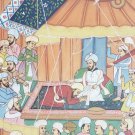 Original Mughal Indian Sikh Hindu Traditional Folk Love Art Painting on Silk #2
