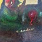 Original & Vintage H. Jacobson Boats in Harbor Contemporary Abstract Painting