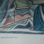 Hand Signed Irving Amen "Musician" Judaica A/P Lithograph Art Print Israel