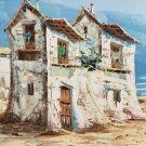 Signed Vedanta Sitar Pelazzo Ibaniz Belarus Spain Seaside Art Painting Florida