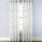 Linden Street Brooke WHITE GRAY Embroidered Sheer Grommet Curtain 50x84 JCPENNEY