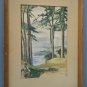 Vintage 1950's Original & Signed F L Greenson Scenic Waterfront Art Painting