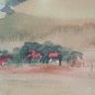 Vintage 1950's Original & Signed F L Greenson Scenic Waterfront Art Painting