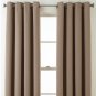 (1) JCPenney JCP Home Wallace DARK MOCHA BROWN Blackout Grommet Curtain 50x84