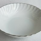 (1) Norleans Estate 9" Round Vegetable Bowl Fine China Swirled Platinum Trim