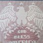 1927 GOD BLESS AMERICA Hand Crochet Doily by Laura Bell Moore Filet Technique