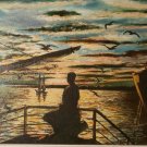 Vintage & Original Signed - S. ANOSH - Framed Art Painting on Canvas Board
