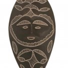 Vintage African Tribal Oval Face Mask Stone HandCarved Engraved Wall Art Morocco