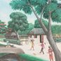 Signed 2002 Guy F. Joachim Haitian Countryside Landscape Art Painting Haiti