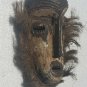 Vintage Lega Bwami Zaire Congo African Tribal Art Antique Bearded Kaolin Mask