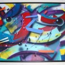 RARE 1993 Sandra Ramsauer "BLUE Z" Original Abstract Painting