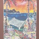 HAND SIGNED Linda Pirri “MAI TAI TIME” Hawaii Tropical Framed Lithograph Print