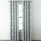 (1) JCPenney Home Casey Jacquard INDIGO BLUE 7313191 Grommet Curtain 50 X 84 (1) JCPenney Home Casey Jacquard INDIGO BLUE 7313191 Grommet Curtain 50 X 84