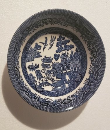 (1) NEW Churchill China Blue Willow Coupe Cereal Bowl Georgian Shape England