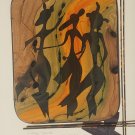 Rare MORTEN FADUM Three Maidens Mixed Media Art Colorado Walking Road Galleries