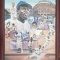 Rare 1977 Signed Jackie Robinson Brooklyn Dodgers Artist Proof Baseball Print