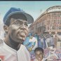 Rare 1977 Signed Jackie Robinson Brooklyn Dodgers Artist Proof Baseball Print