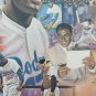 Rare 1977 Signed Jackie Robinson Brooklyn Dodgers Artist Proof Baseball Print