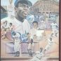 Rare 1977 Signed Jackie Robinson Brooklyn Dodgers Artist Proof Baseball Print