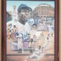Rare 1977 Signed Jackie Robinson Brooklyn Dodgers Artist Proof Baseball Print