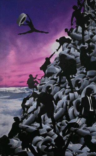 2015 Signed BARRY KITE Tire Mountain Opus #1 Collage Digtal Art Print Painting