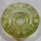 Vintage Blenko Citrine Color Depression Pressed Solid Glass Collectible Ashtray
